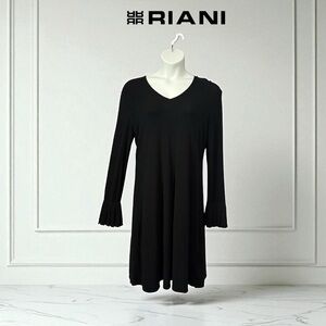High-End RIANI Black A-line Dress, Size 12